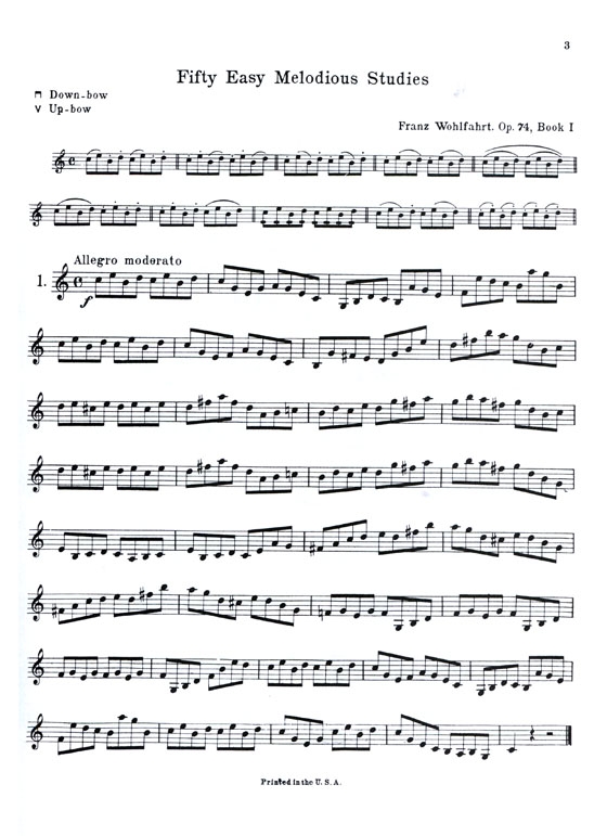 Wohlfahrt Op.74【Fifty Easy Melodious Studies】Book Ⅰ for the Violin, First Position (第一冊) Wohlfahrt Op.74【Fifty Easy Melodious Studies】Book Ⅰ for the Violin, First Position (第一冊)