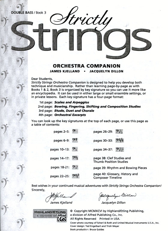 Strictly Strings－String Bass book【3】Orchestra Companion