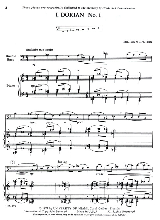 Contemporary Modal Solos for Double Bass and Piano Contemporary Modal Solos for Double Bass and Piano