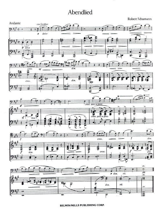 Schumann【Abendlied】for String Bass and Piano Schumann【Abendlied】for String Bass and Piano