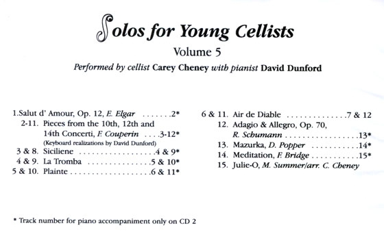 Solos for Young Cellists【Volume 5】2CD