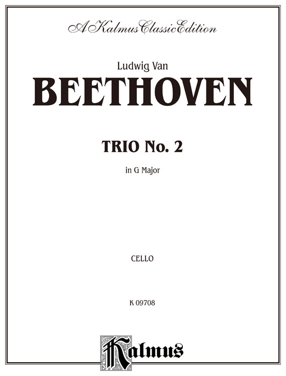 Beetohven【Trio No. 2 - Op. 1, No. 2 In G major】for Piano , Violin and Cello