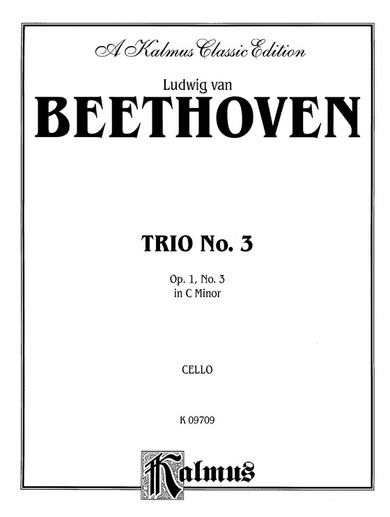 Beethoven【 Trio No. 3 - Op. 1, No. 3  In C major】for Piano , Violin and Cello