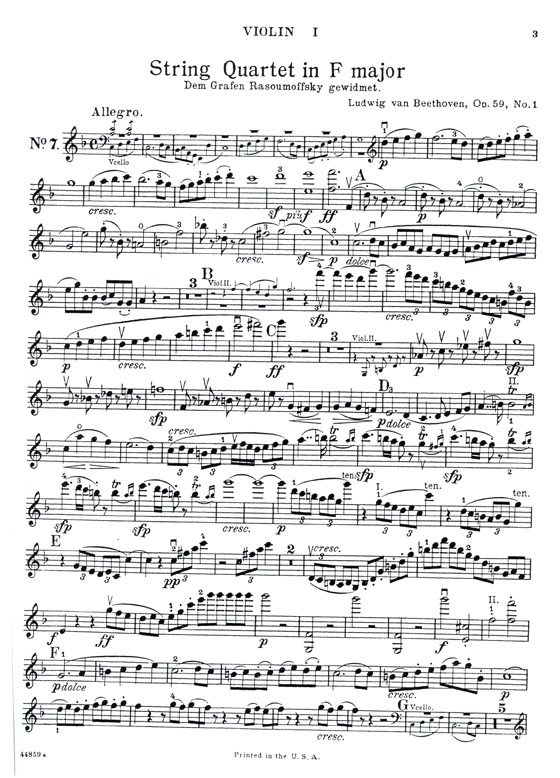 Ludwig Van Beethoven【String Quartets】Opus 59 , 74 , 95 Set of Parts Ludwig Van Beethoven【String Quartets】Opus 59 , 74 , 95 Set of Parts