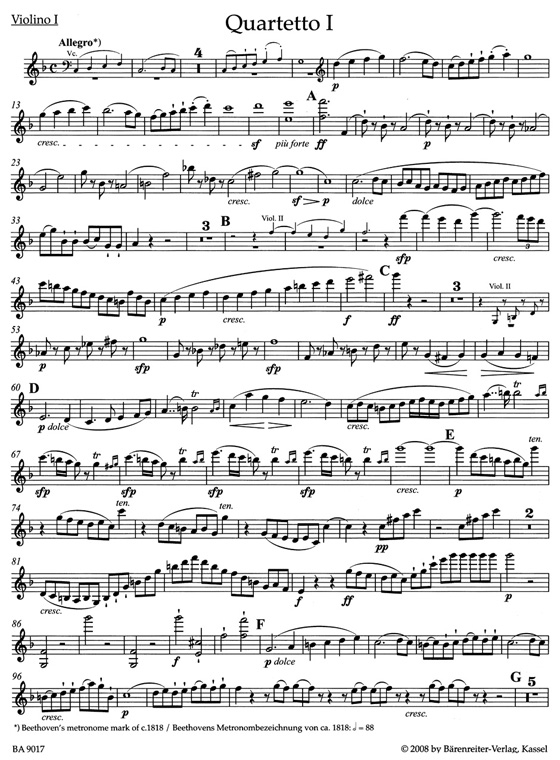 Beethoven Streichquartette / String Quartets , Op. 59 Beethoven Streichquartette / String Quartets , Op. 59