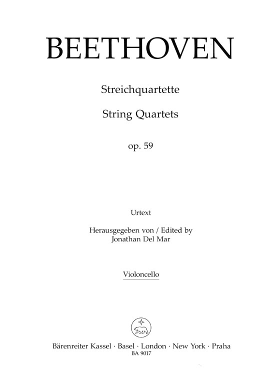 Beethoven Streichquartette / String Quartets , Op. 59 Beethoven Streichquartette / String Quartets , Op. 59