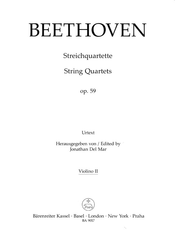 Beethoven Streichquartette / String Quartets , Op. 59