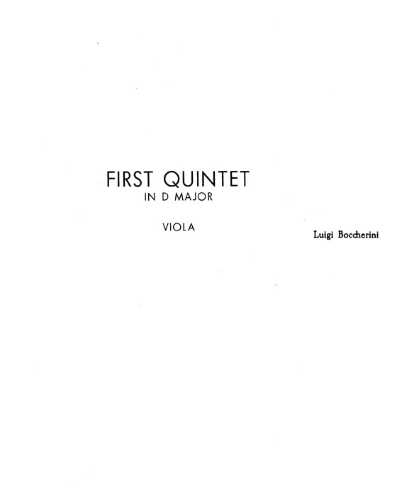 Boccherini【First Quintet In D Major】for Guitar , Two Violins , Viola and Violoncello