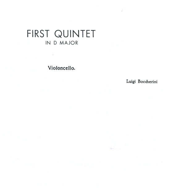 Boccherini【First Quintet In D Major】for Guitar , Two Violins , Viola and Violoncello