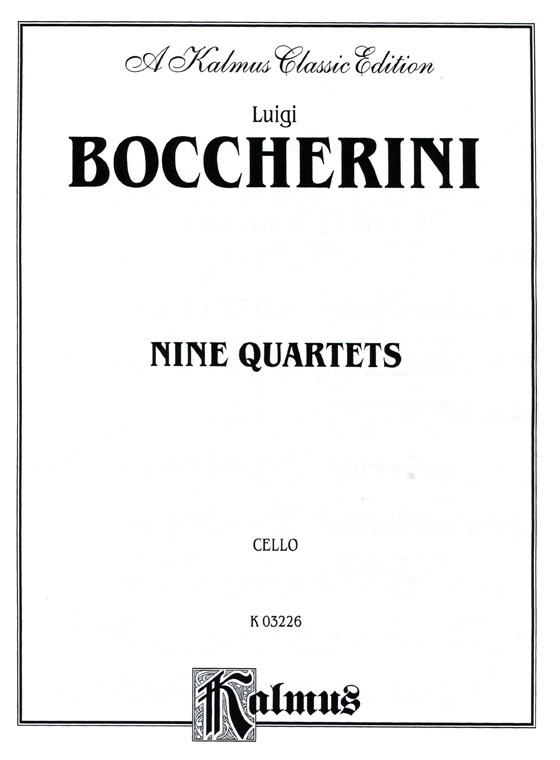 Boccherini【Nine Quartets】for Two Violins , Viola and Cello