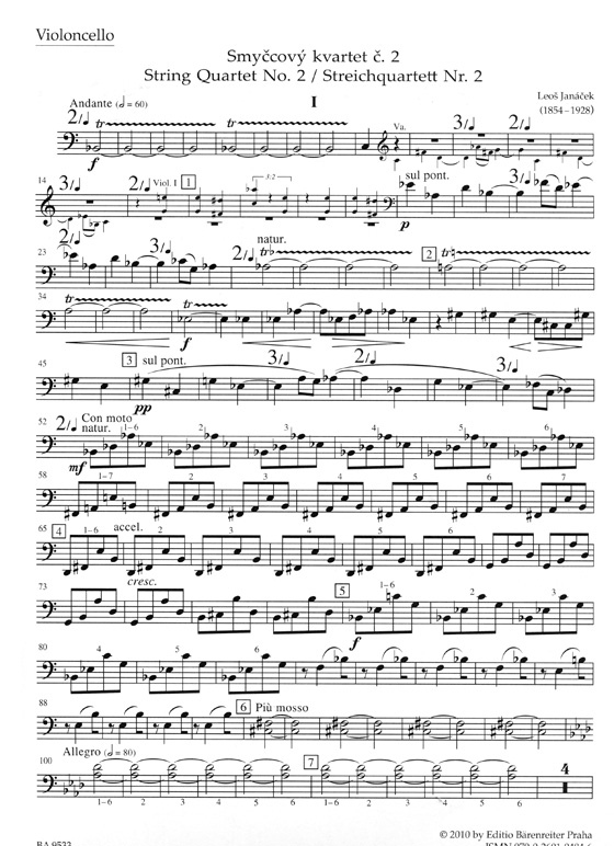 Janácek【String Quartet , No. 2 / Streichquartett Nr. 2】Intimate Letters Janácek【String Quartet , No. 2 / Streichquartett Nr. 2】Intimate Letters
