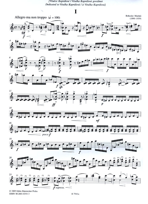 Bohuslav Martinů【String Quartet / Streichquartett】No. 5