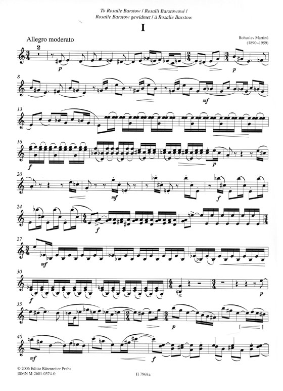 Bohuslav Martinů【String Quartet / Streichquartett】No. 6
