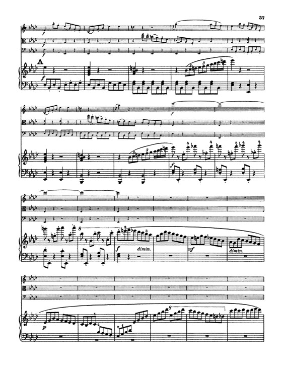Mendelssohn【Piano Quartet No. 2 in F Minor , Opus 2】for Piano , Violin , Viola and Cello