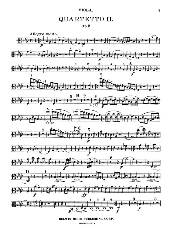 Mendelssohn【Piano Quartet No. 2 in F Minor , Opus 2】for Piano , Violin , Viola and Cello Mendelssohn【Piano Quartet No. 2 in F Minor , Opus 2】for Piano , Violin , Viola and Cello
