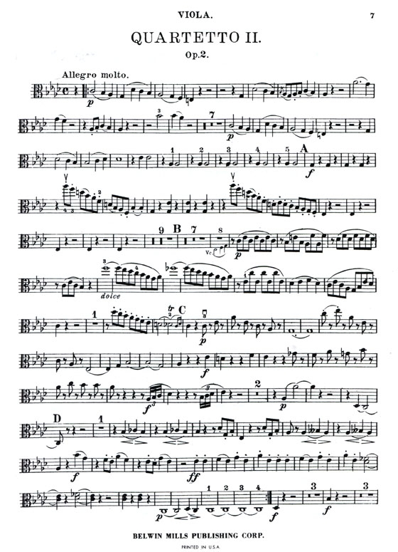 Mendelssohn【Piano Quartet No. 2 in F Minor , Opus 2】for Piano , Violin , Viola and Cello Mendelssohn【Piano Quartet No. 2 in F Minor , Opus 2】for Piano , Violin , Viola and Cello