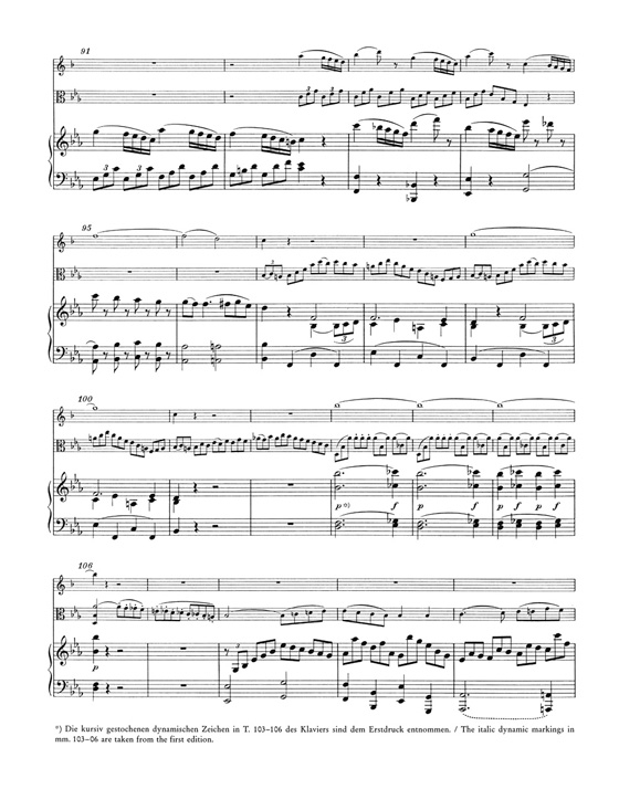 Mozart【Trio in E- flat Major , Kegelstatt-Trio 】for Piano , Clarinet and Viola , KV 498