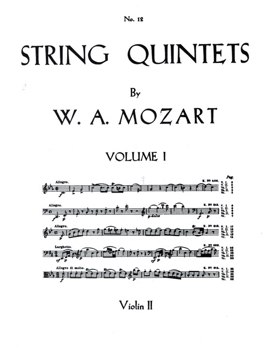 Mozart【String Quintets】K. 406 , K. 515 , K. 516 , K. 593 , K. 614