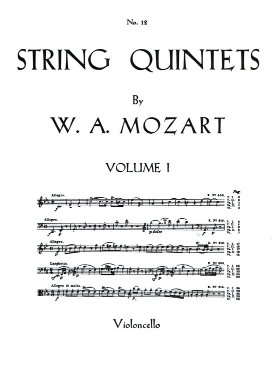 Mozart【String Quintets】K. 406 , K. 515 , K. 516 , K. 593 , K. 614