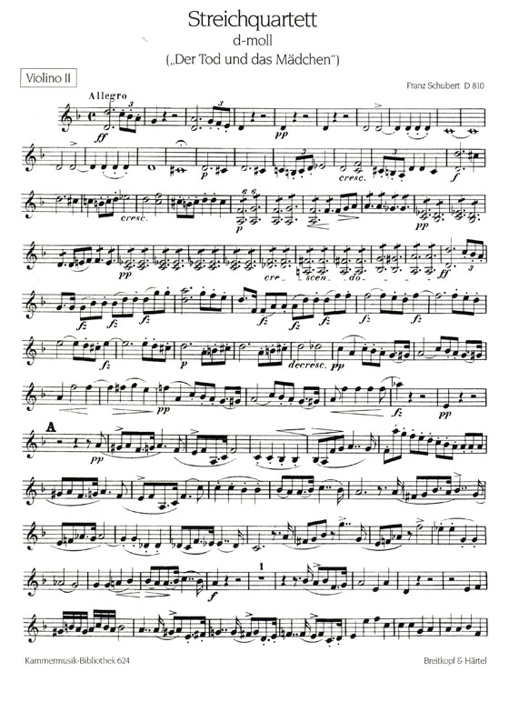 Franz Schubert Streichquartett , d-moll 【Der Tod und das Mädchen】D 810