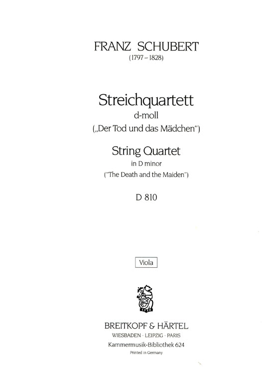 Franz Schubert Streichquartett , d-moll 【Der Tod und das Mädchen】D 810