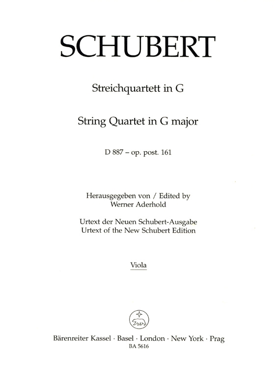 Schubert【String Quartet】in G major , D887 op. post. 161