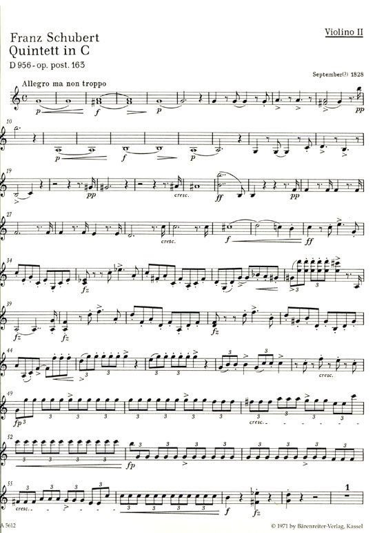 Schubert【String Quintet】in C major , D 956 Op. Post. 163