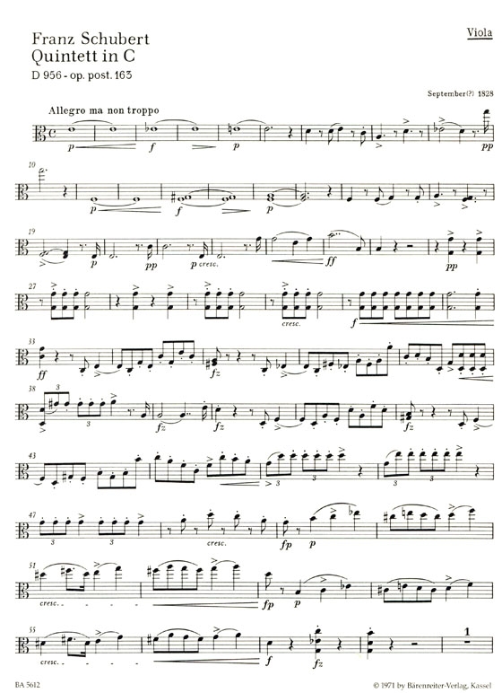 Schubert【String Quintet】in C major , D 956 Op. Post. 163
