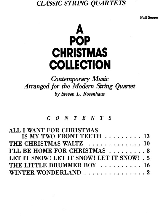 A Pop Christmas Collection Full Score Included