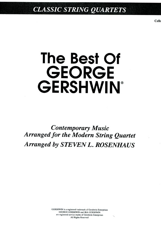 The Best Of【George Gershwin】full Score Included for Violin , Viola and Cello