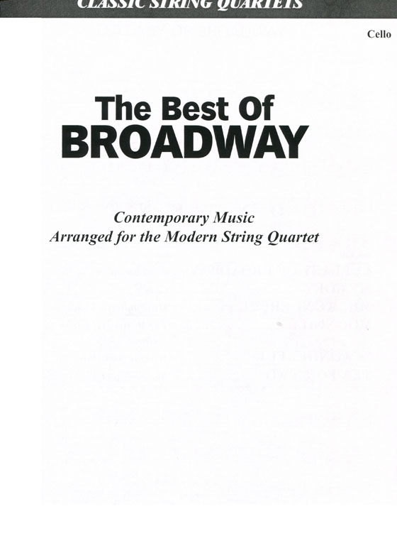 The Best of Broadway for Violin , Viola and Cello