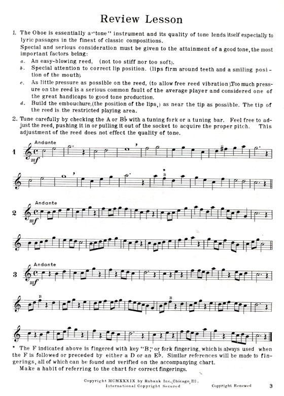 Rubank【Intermediate Method】for Oboe