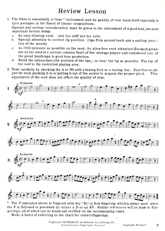 Rubank【Intermediate Method】for Oboe Rubank【Intermediate Method】for Oboe