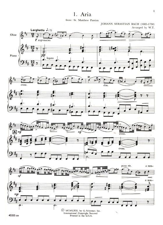 Solos for the Oboe Player with Piano Accompaniment Solos for the Oboe Player with Piano Accompaniment
