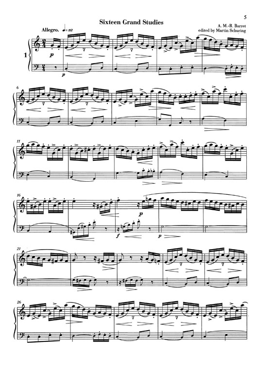 Barret【Sixteen Grand Studies】for Oboe Barret【Sixteen Grand Studies】for Oboe