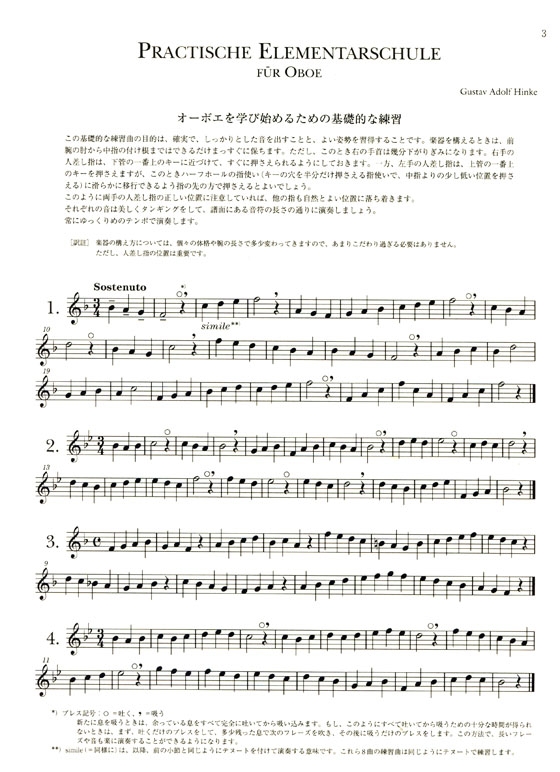 Hinke【Praktische Elementarschule】für Oboe