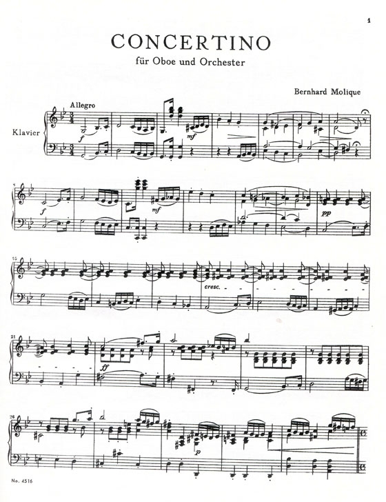 Molique【Concertino】for Oboe and Piano Molique【Concertino】for Oboe and Piano