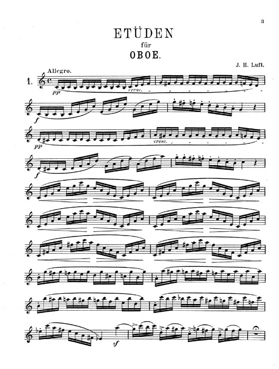 Luft【Twenty-four Studies】for Oboe