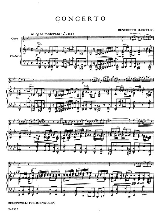 Marcello【Concerto in C Minor】for Oboe and Piano