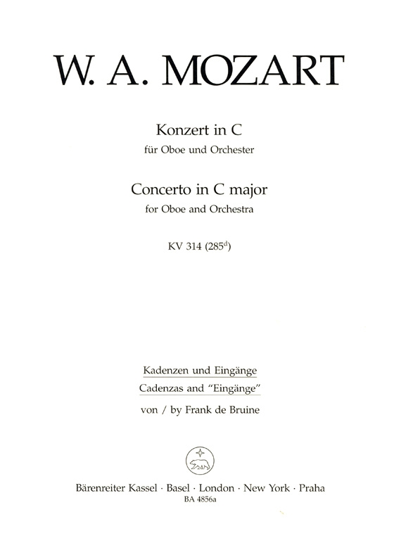 Mozart【Concerto in C major KV 314 / 285d】for Oboe and Orchestra