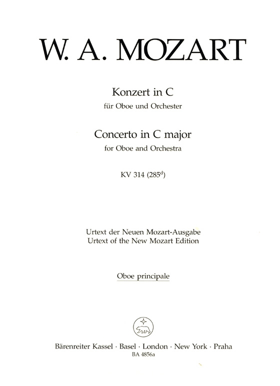 Mozart【Concerto in C major KV 314 / 285d】for Oboe and Orchestra Mozart【Concerto in C major KV 314 / 285d】for Oboe and Orchestra