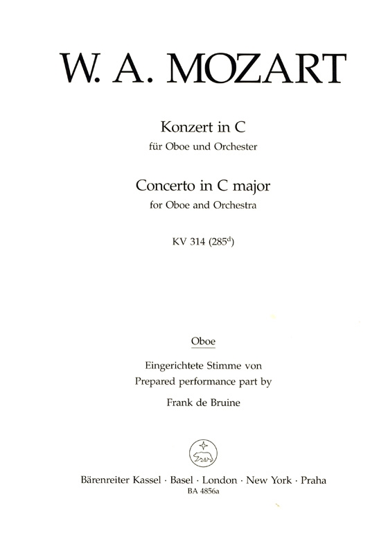 Mozart【Concerto in C major KV 314 / 285d】for Oboe and Orchestra