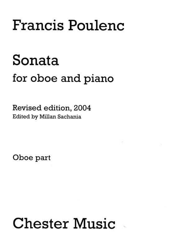 Francis Poulenc【Sonata】for Oboe and Piano , Revised edition, 2004