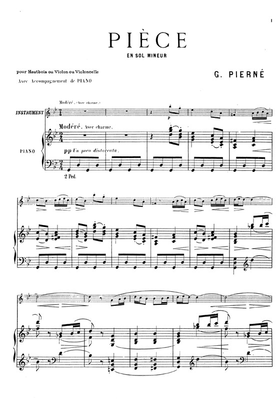 Pierne【Piece In G Minor】for Oboe and Piano