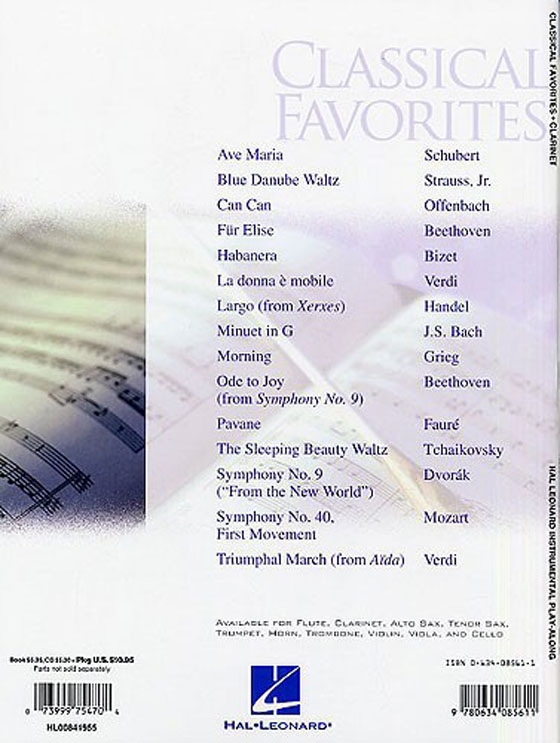 Classical Favorites【CD+樂譜】for Clarinet