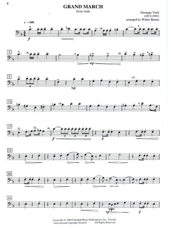 Play Along With Canadian Brass【CD+樂譜】15 Intermediate Pieces , Trombone