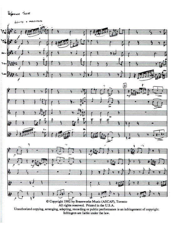 The Canadian Brass【Bach : Praeludium und Fuge über den Namen Bach】for Brass Quintet