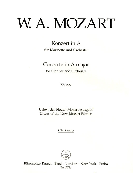 Mozart【Concerto in A major , KV 622】for Clarinet and Orchestra