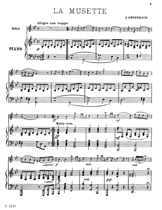 J. Offenbach【La Musette】for Clarinet and Piano