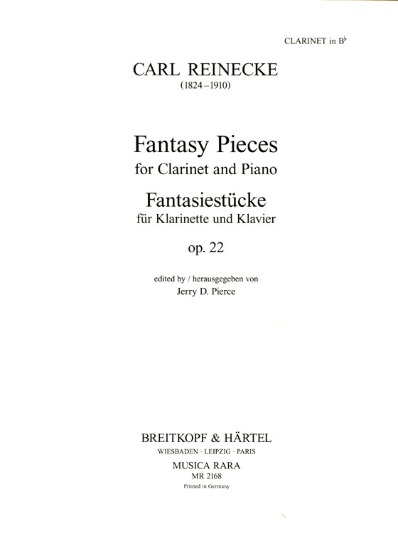 Carl Reinecke【Fantasy Pieces , Op. 22】for Clarinet and Piano